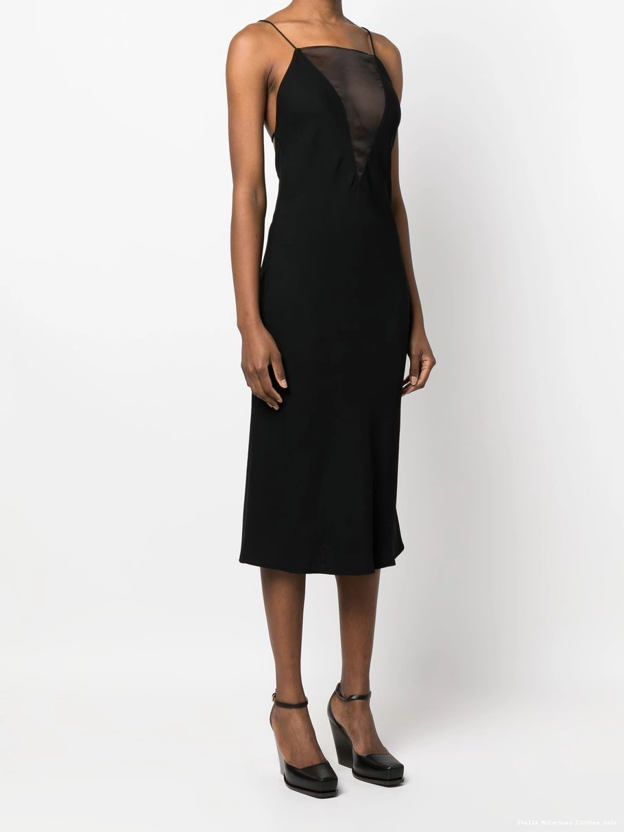 Affordable Stella Women midi silk compact McCartney dress crepe 0709